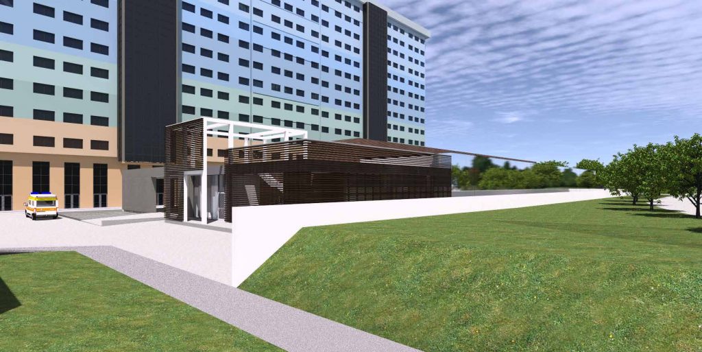 vista dalla zona emergenze_nuova radioterapia ospedale castelfranco veneto