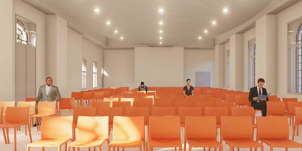 Restauro e recupero funzionale dell'Ex Officina Idraulica render interno